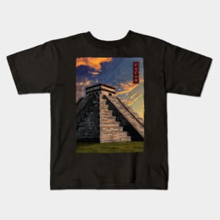 Chichen Itza - Black Kids T-Shirt